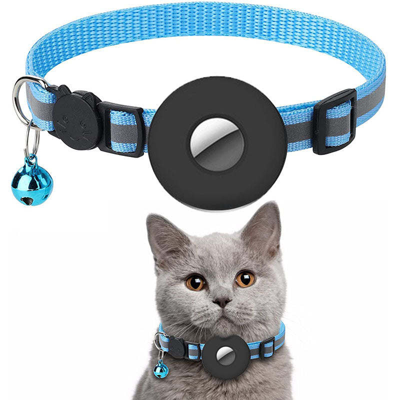 Airtag-Hundehalsband mit Glocke, reflektierend, verstellbar, gegen Verlust geschützt, für Katzen und Hunde