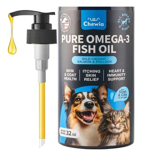 Hautpflege für Hunde aller Rassen Nahrungsergänzungsmittel 32 oz Fischöl für Hunde Tierbedarf für Hunde Fischöl