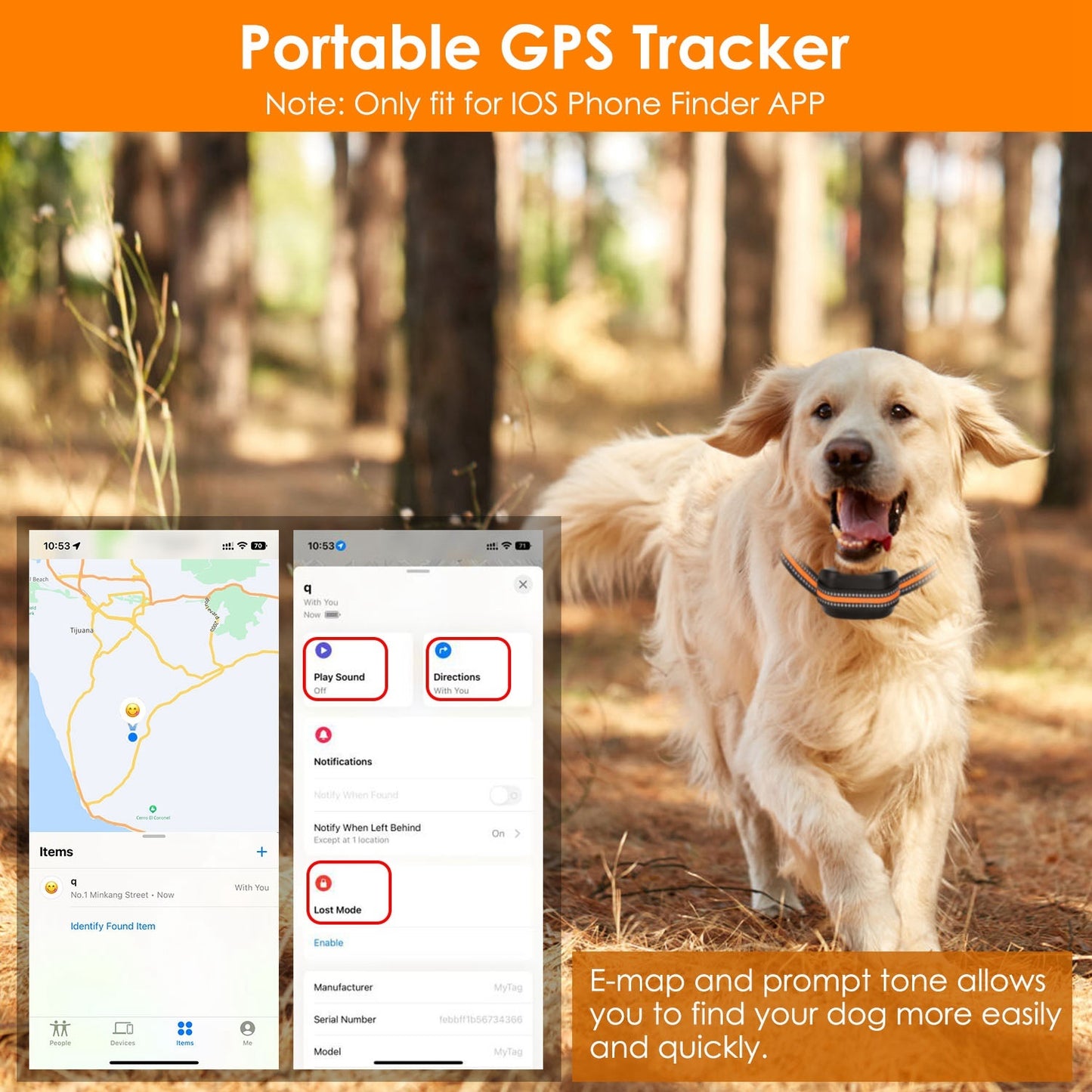 2-in-1-GPS-Hundezaun-Tracker, kabelloser GPS-Hundezaun, GPS-Hundehalsband mit 32-2887FT Radius, IPX6 wasserdicht, für kleine, mittlere und große Hunde