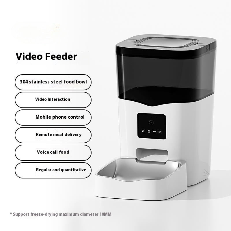 Cat Food Automatic Timing Feeder Video Interactive Pet Cat Feeder